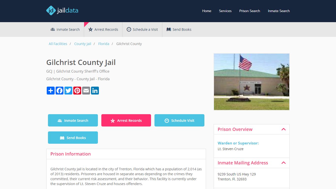 Gilchrist County Jail Inmate Search and Prisoner Info - Trenton, FL